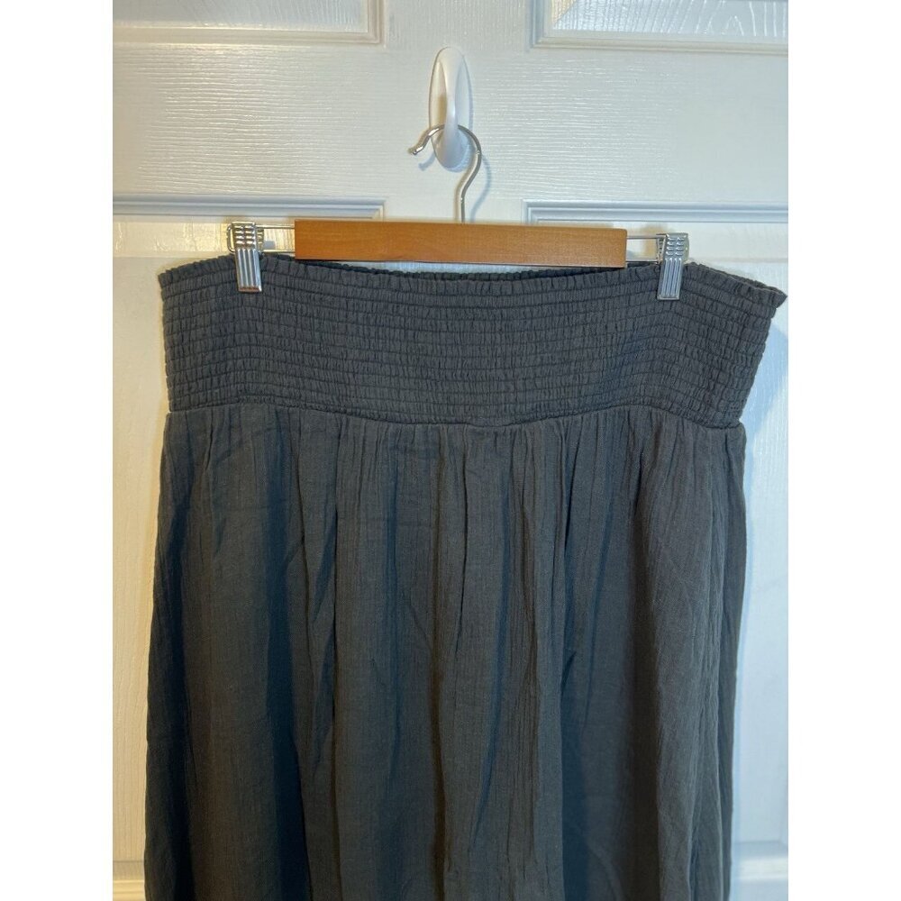 Quince Black Maxi Skirt with Smocked Waist - Picture 7 of 10